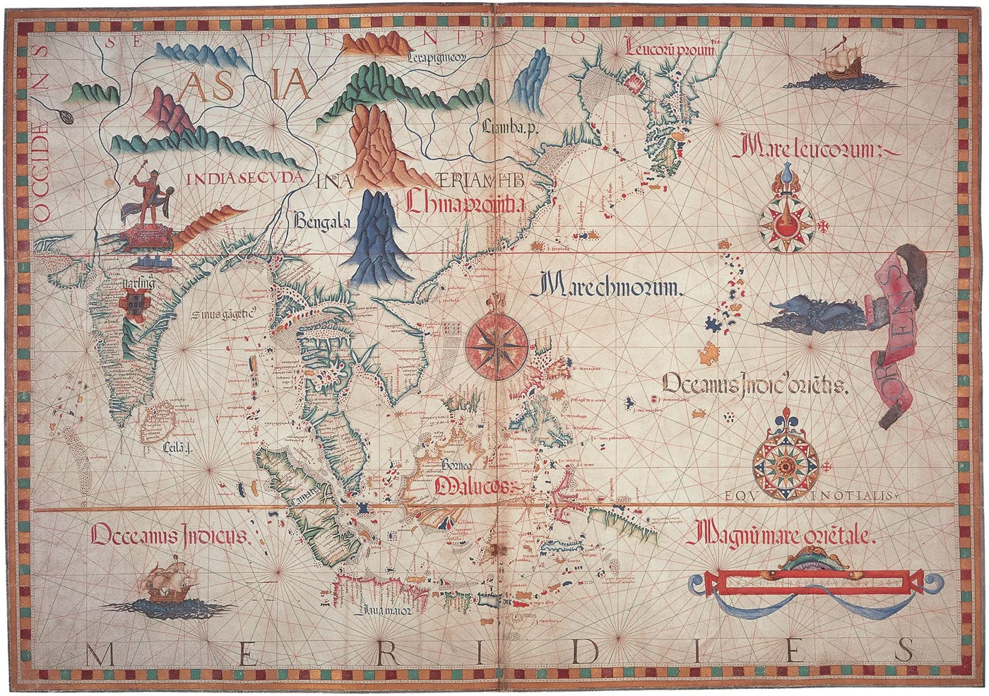Historical map of Asia reproduced in The East India Company brand archive